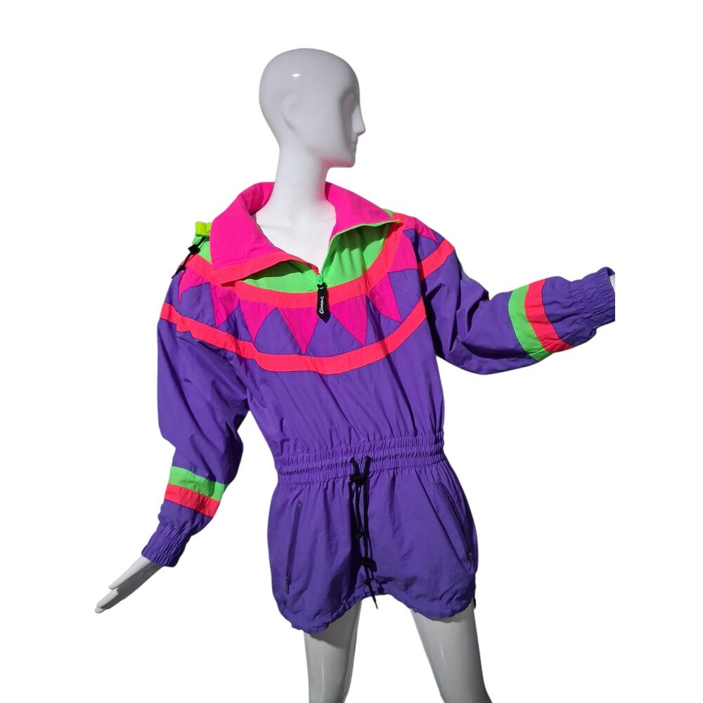 Vintage Cima Ski Wear‎ Women's size 10 Dopamine 80's Colour Block Ski Jacket - Picture 7 of 10